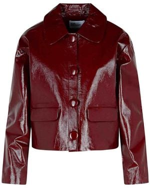 Self-Portrait Self Portrait Leather Jacket - Red