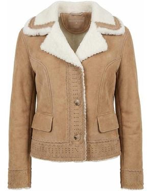 Ermanno Scervino Shearling Jacket - Natural