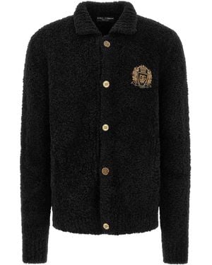 Dolce & Gabbana Langer Mantel - Schwarz