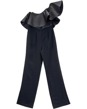 KARL LAGERFELD Frill Evening Jumpsuit - Blue