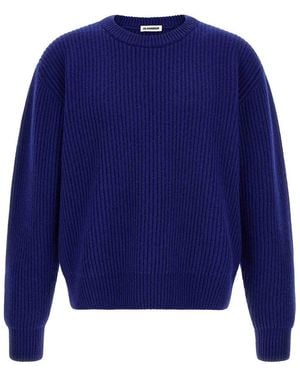 Jil Sander Fisherman's Rib' Sweater - Blue