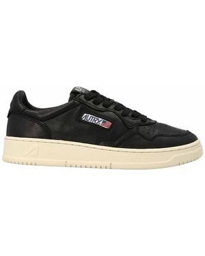 Autry Lace-Up Low-Top Trainers - Black
