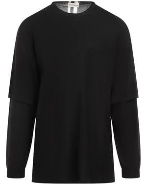 Mordecai Fresco Double Layer Jumper - Black