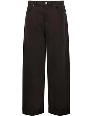 P.A.R.O.S.H. Dark Wide-Leg Pants - Black