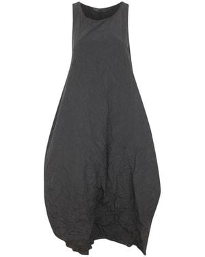 Maria Calderara Marionetta Crinkled Opaque Taffeta Long Dress - Blue