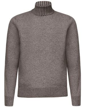 Giuliano Galiano Premium Turtleneck Jumper - Grey