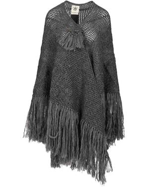 Chiara Is Peony Shawl Blanket - Grey