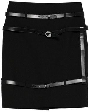 Coperni Multi Belt Jersey Mini Skirt - Black