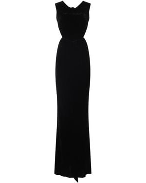 Rick Owens Open Back Gown Long Dress - Black
