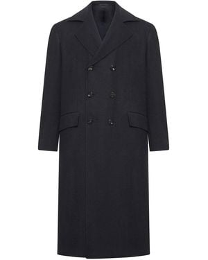 Kiton Mauro Long Cashmere Coat - Blue
