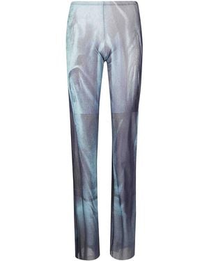 Jean Paul Gaultier Mesh Trouser Printed Water - Blue