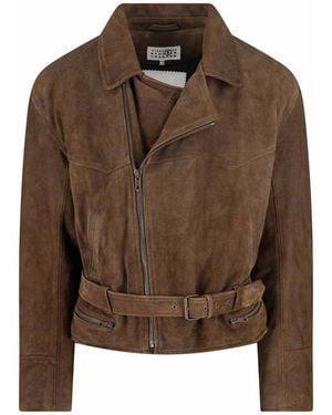 MM6 by Maison Margiela Giacca Biker - Brown