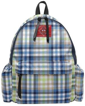 Vivienne Westwood Fluro Tartan Medium George Backpack - Blue