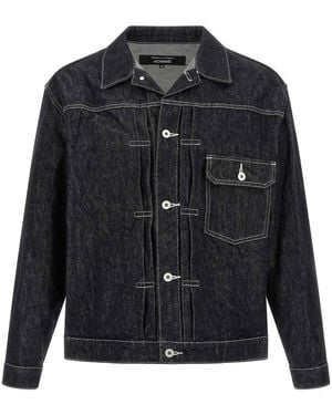 Comme Des Garcons Hommes Plus Pleated Detail Jacket - Black