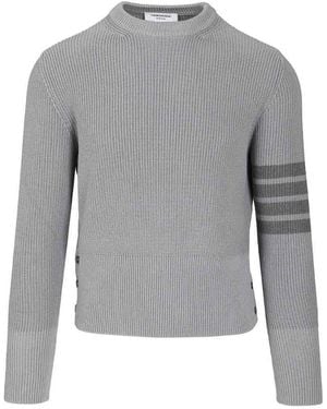 Thom Browne Cotton Sweater - Gray