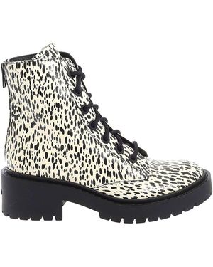 KENZO Pike Lace Up Ankle Boots - Natural
