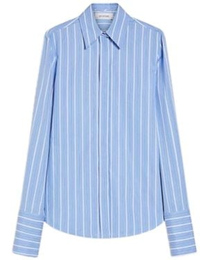 Sportmax Striped Poplin Shirt - Blue