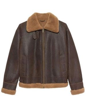 Arma Sano Shearling Vintage Jacket - Brown