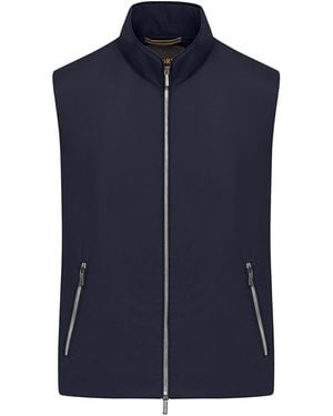 Moorer Senio-Skt Padded Vest - Blue