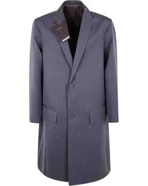 Kolor Coat 06 Long Classic Coat - Blue