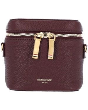 Thom Browne Leather Pouch - Purple
