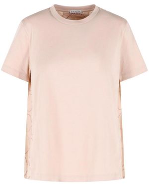 Moncler Cotton T-Shirt - Pink