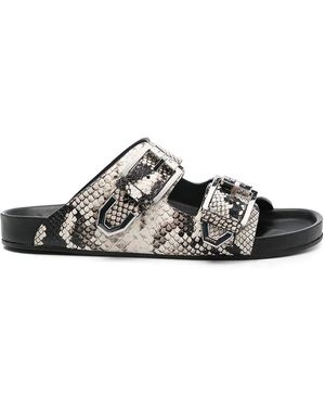 IRO Snake Effect Sandals - White