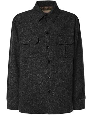 Valentino Garavani Wool And Silk Blend Vlogo - Black