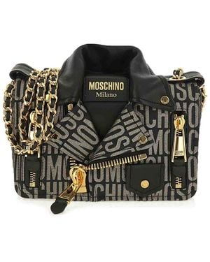 Moschino Biker Logo Lurex - Black