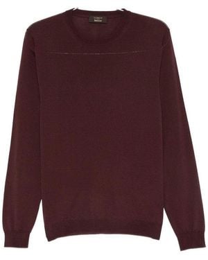 Zanone Crewneck Sweater - Purple