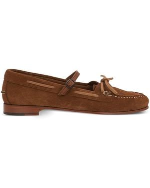Hereu Lorea Suede Leather Loafers - Brown