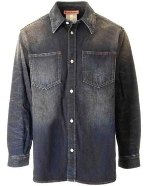 Acne Studios Relaxed Fit Denim Shirt - Gray