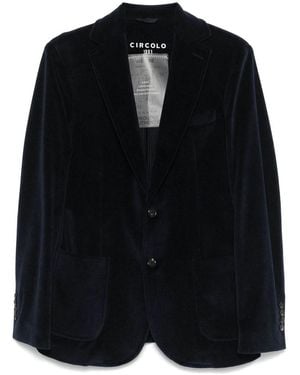Circolo 1901 Velvet Single-Breasted Jacket - Black