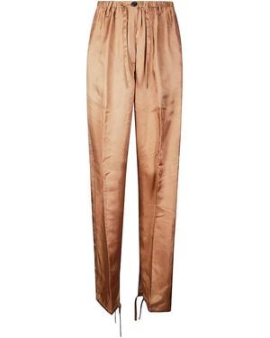 Dries Van Noten Viscose Trousers - Natural