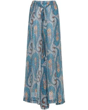 Etro Wide Leg Trousers - Blue