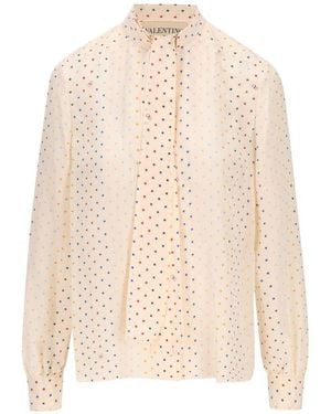 Valentino Garavani All-Over Star Printed Shirt - Natural