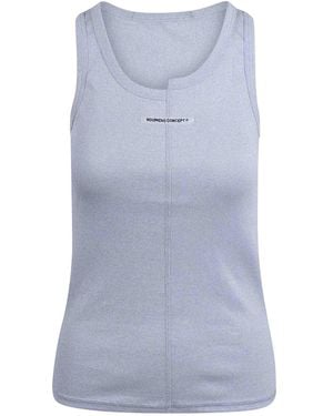 NOUMENO CONCEPT Top Tank Top With Logo - Blue