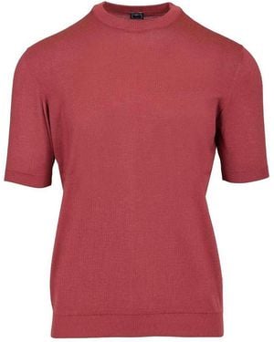 Fedeli Crew Neck T-Shirt - Red