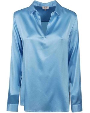 Her. Silk Blend Shirt - Blue