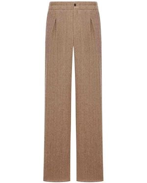 Giorgio Armani Single-Pleated Trousers - Natural