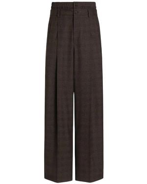 Dolce & Gabbana Quadri-Check-Tartan Trousers - Brown