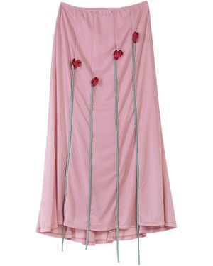 Moschino Poppies Skirt - Pink