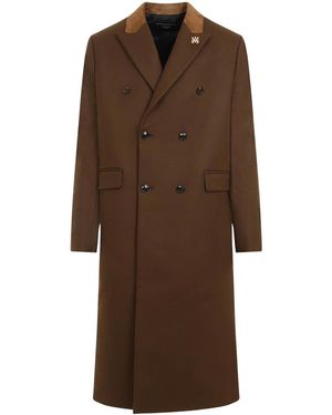 Amiri Db Overcoat - Brown