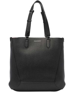 McQueen The Edge Mini Tote Handbag - Black