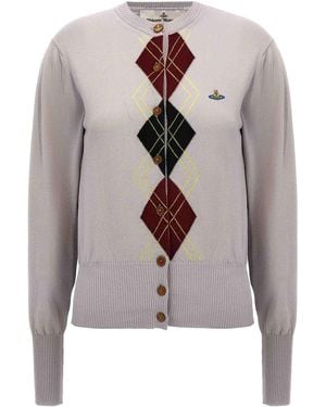Vivienne Westwood 'Argyle' Cardigan - Gray