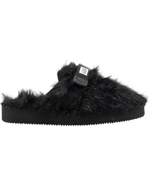 Suicoke Synthetic Fur Mule - Black