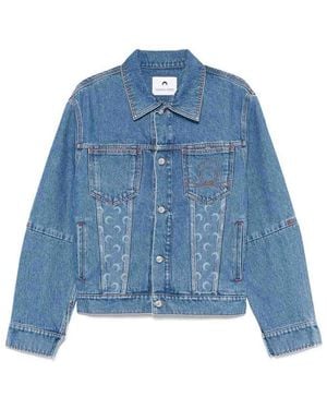 Marine Serre Mon Denim Jacket - Blue