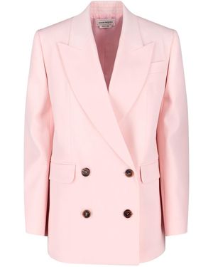 McQueen Double Breasted Blazer - Pink