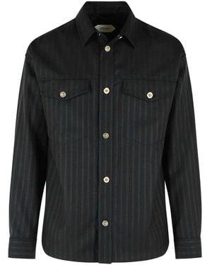 Versace Jacquard Wool Bluson - Black
