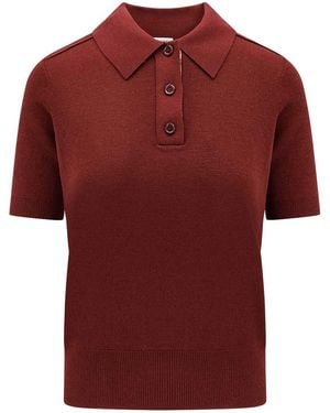 Burberry Lightweight Wool Polo - Red